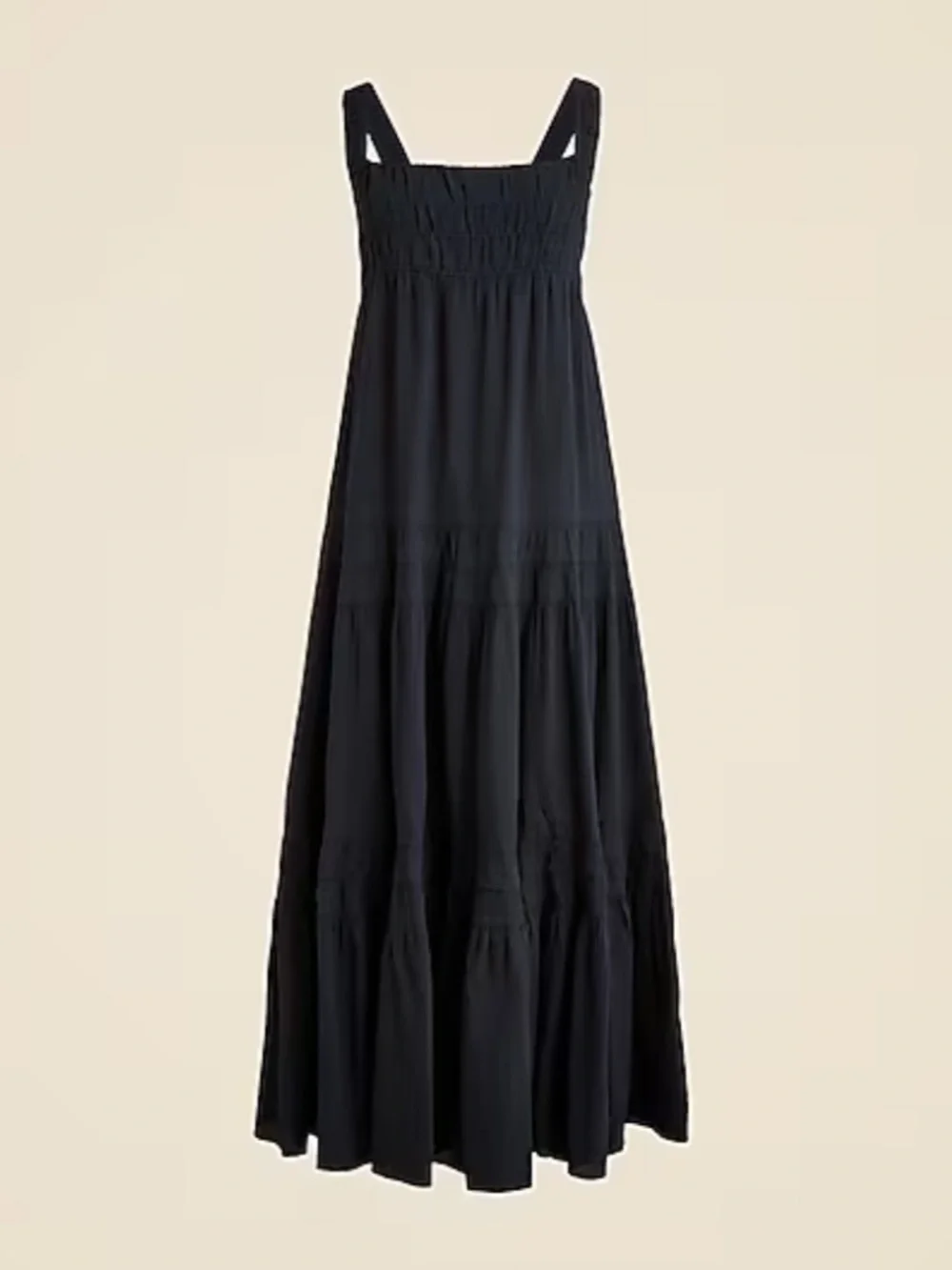 BLACK airy gauze tiered maxi dress festival stagecoach Coachella